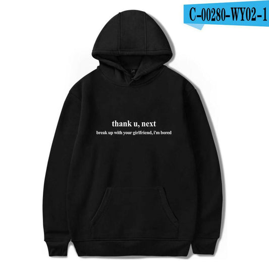 Khanani's Thank U Next Hoodies pullover hooded long sleeves hoody for men - ValueBox