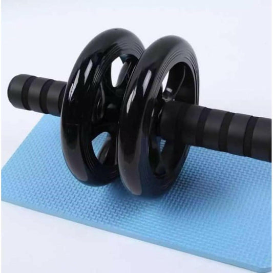 Super Mute Double Abdominal Wheel Ab Roller For Exercise Fitness - ValueBox