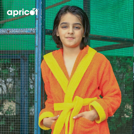 Cotton-Kid-s-Bathrobe-Orange-Over-Yellow-Apricot-7060