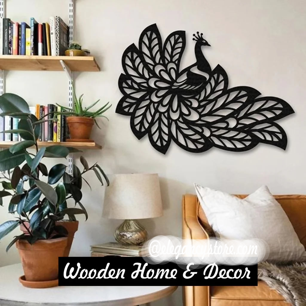 Beautiful Peacock Wooden Wall Art