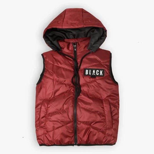 Maroon Hood Boy's Jacket