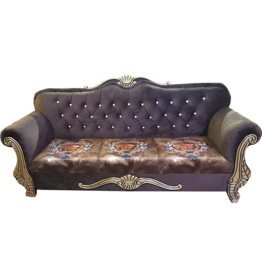 Customizable in All Colors Premium 3 Seater Couch Enhance Your Room Look Luxurious Velvet Crown Sofa The Epitome of Elegance and Comfort - ValueBox