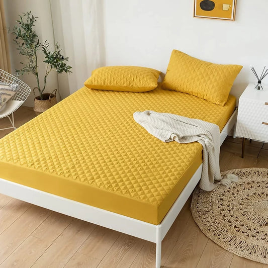 Quilted-Waterproof-Mattress-Protector-Mustard-Apricot-4398