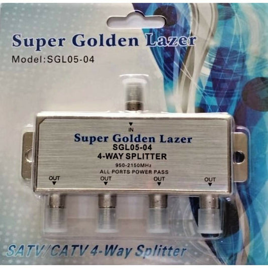 Super Golden Lazer 4in1 Sat Diseqc Switch with CE Certification Best working on Single Boost Premium Quality . - ValueBox