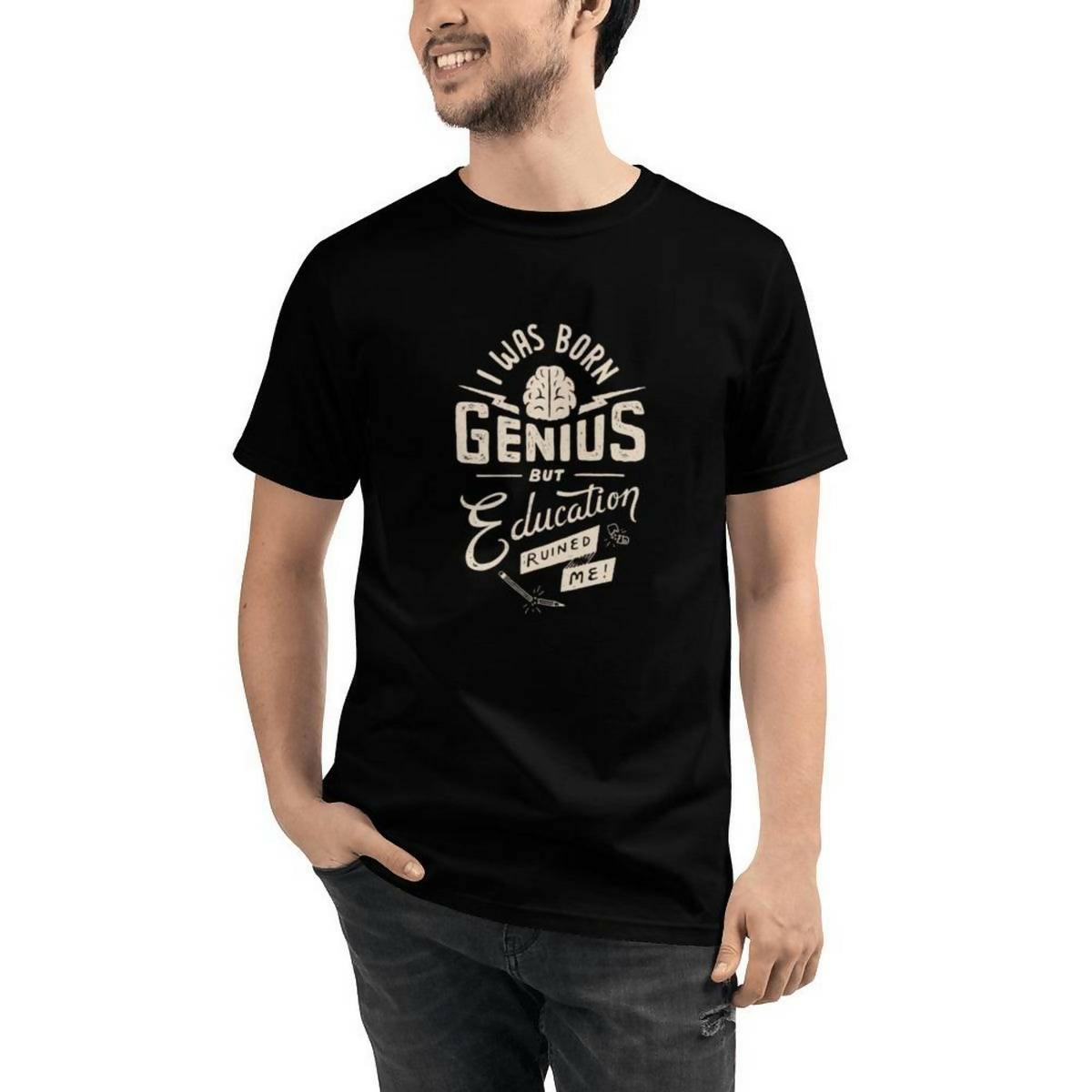 Khanani's Born Genius Organic cotton men T-Shirt - ValueBox