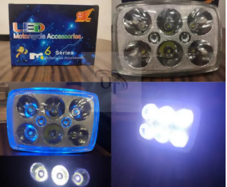 Led headlight 6 led fog bike headlight super bright 3 function - ValueBox