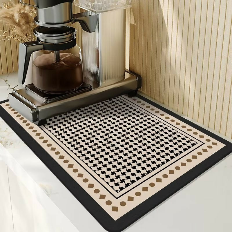 Anti-Slip-Dish-Drying-Mat-Black-Fan-Print-5949-Apricot-3640