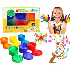 Washable Finger Paint color for Kids 6 Colours Non Toxic - ValueBox