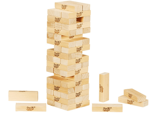 Classic Jenga, Hardwood Blocks, Stacking Tower Game, 1 or More Players & Jenga Mini Game, Hardwood Blocks, Stacking Tower Game for Kids - ValueBox