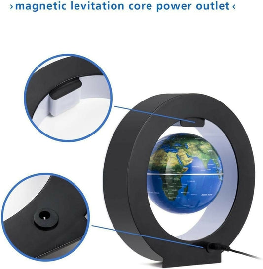 Magnetic Levitation Floating Decoration With LED Lights Magnetic Levitation Floating Globe World Map Globe - ValueBox