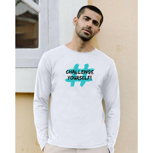 Khanani's Challenge Yourself Full Sleeve T-Shirt for men - ValueBox