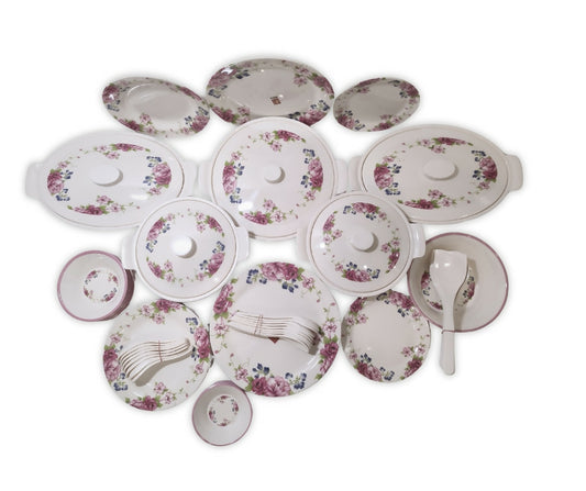 Double Iconic Melamine dinner set - 72 Service Dinner Set 8/8 persons serving Strong quality with good Looking I,7 - ValueBox