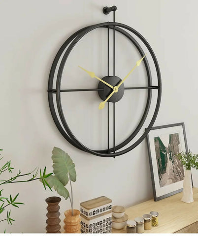 55CM-Metal-Wall-Clock-Black-SA2405-211-Apricot-1839