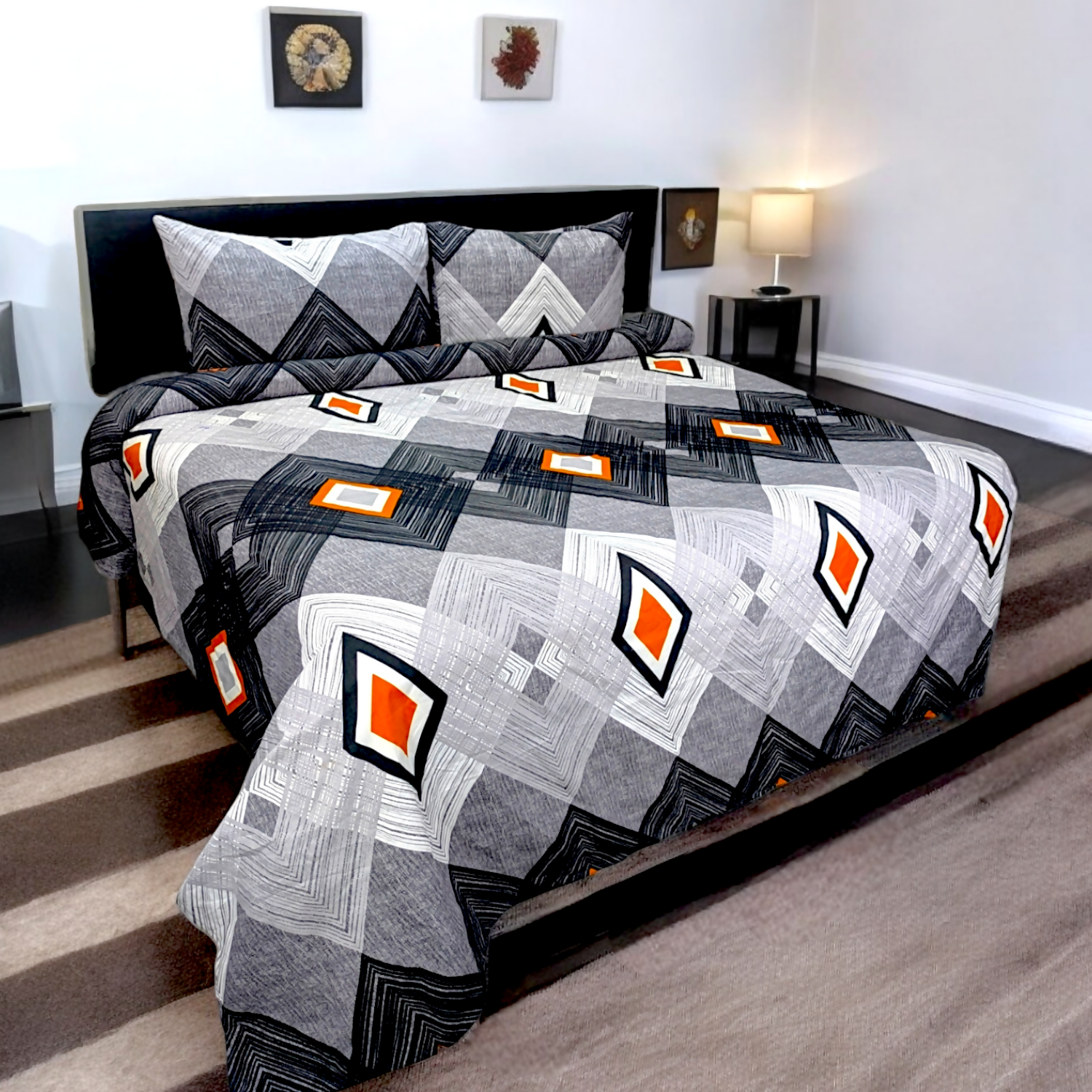 Geometric Double Bedsheet