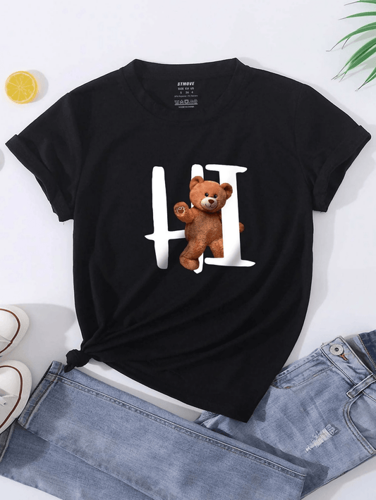 Khanani's High Quality Teddy Bear Hi Tshirt For women and girls