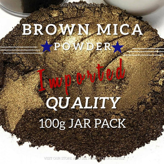 Brown Mica Powder, 100 Gram Box of True Cosmetic Grade Mica with Pearlescent Effect