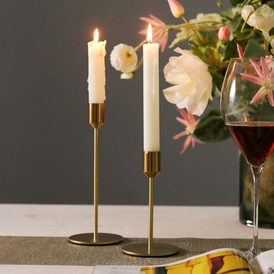 2-PCs-Metal-Candle-Holder-Plain-Golden-2121-Apricot-260