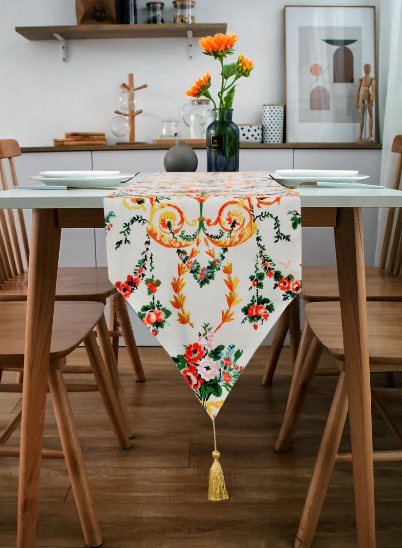 6-8-Seater-Dining-Table-Runner-Secret-garden-Apricot-9678