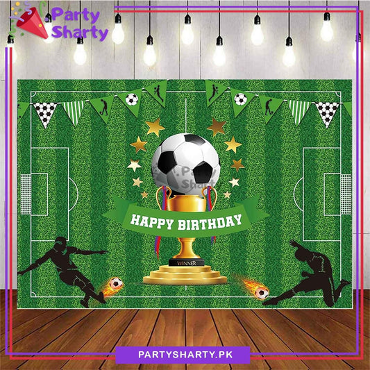 Foot Ball Theme Panaflex backdrop For Football Theme Birthday Decoration and Celebration - ValueBox