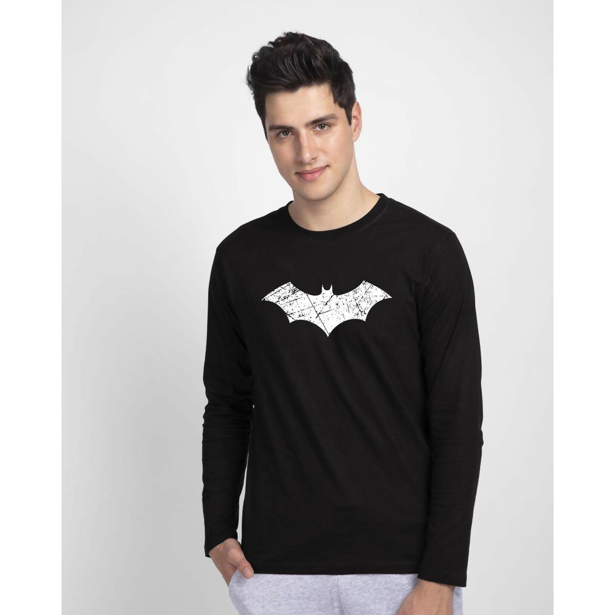 Khanani's Batman logo printed full sleeves t shirts for men - ValueBox