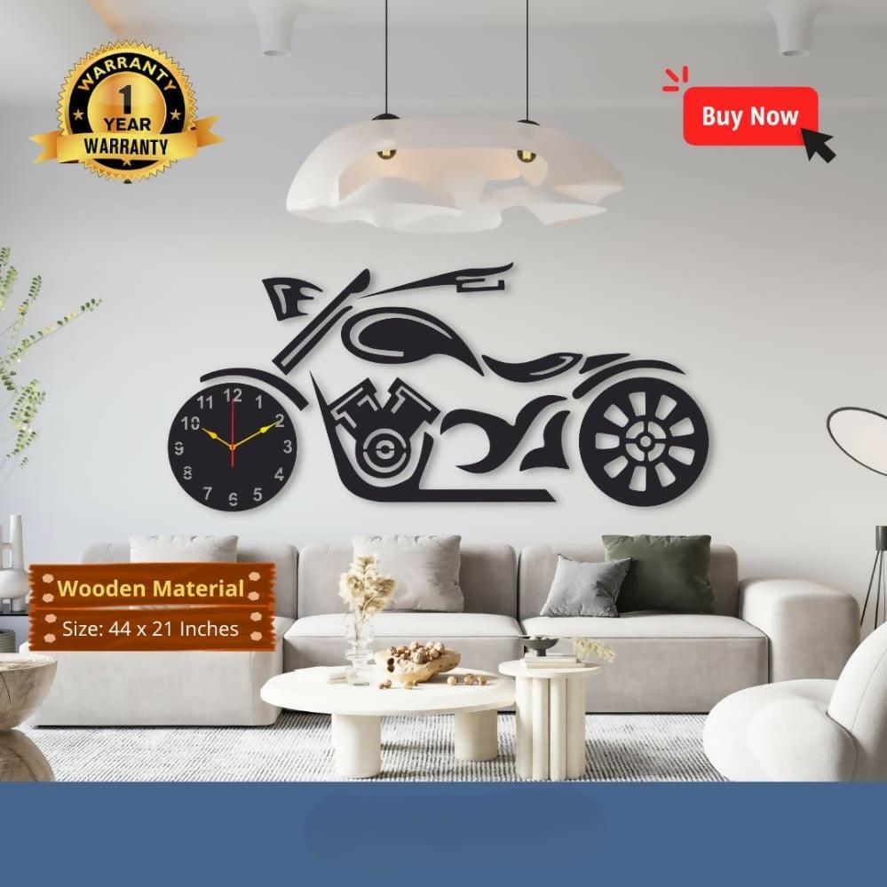 Stylish Bike Design Wall Clock - ValueBox