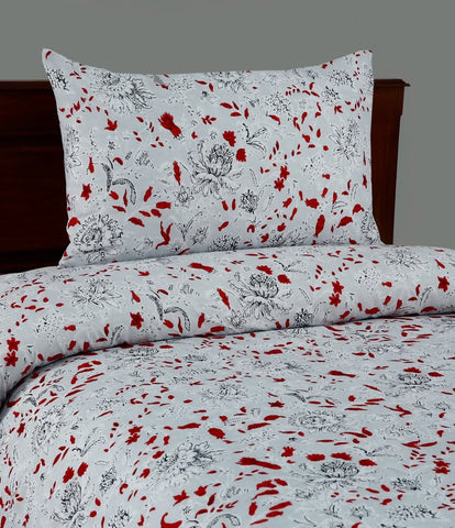 2Pcs-Single-Bed-Sheet-Maroon-flowers-Apricot-9359