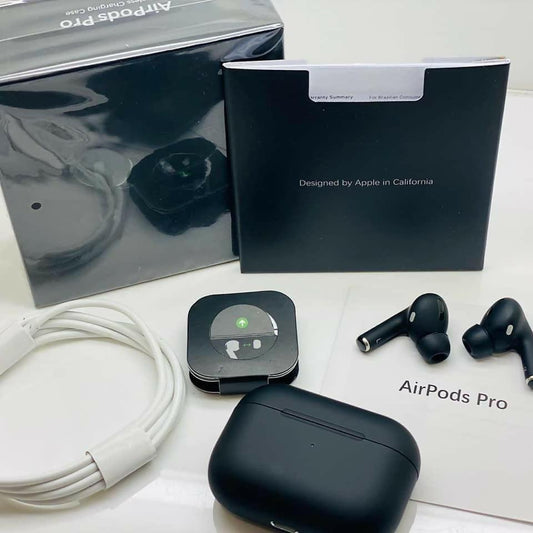 Airpods Pro 2 In Black Wireless Bluetooth Earbuds High Quality With Free Silicon Case
