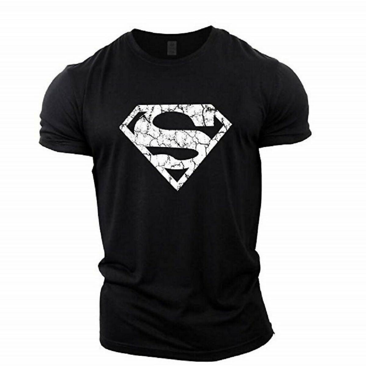 Khanani's Superman logo printed cotton half sleeves t shirts for men - ValueBox