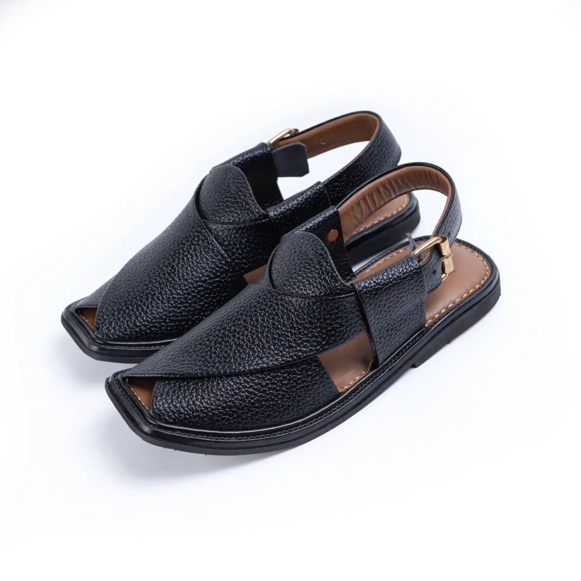 Peshawari-Chappals-Black-1