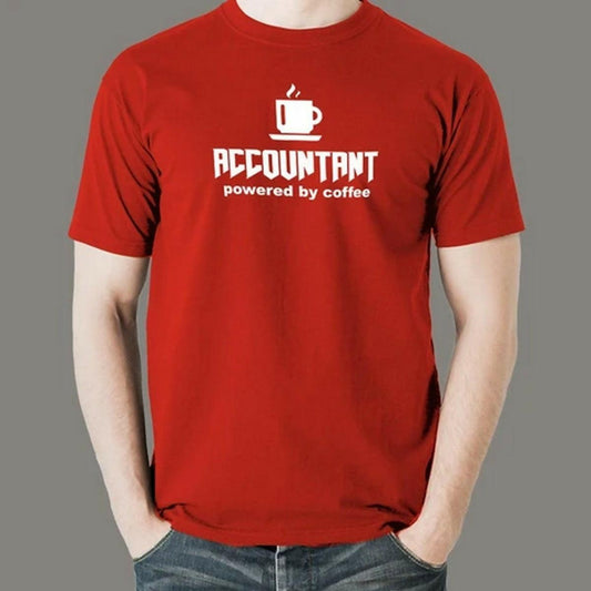 Khanani's Accountant Powered By Coffee T-Shirt For Men - ValueBox