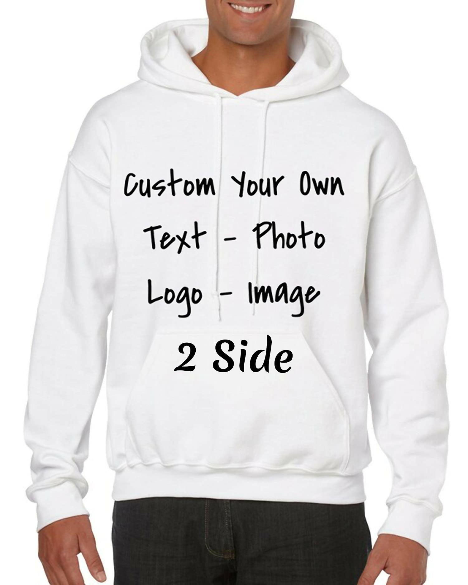 badgeKhanani's 2 Sides printed Customized Pullover Hoodie for Men & Women - Fleece Hooded Personalizes Design Your Own Hoodies with text or Image Printed - ValueBox