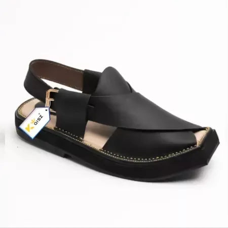 Black Matte Kaptaan Chappal Peshawari Chappal