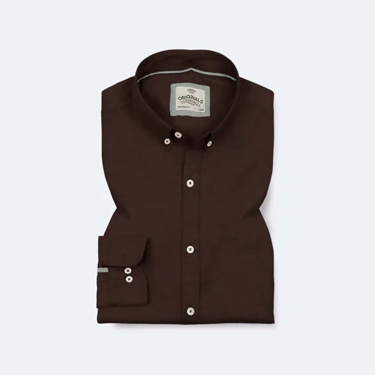 Cocoa Brown Plain Shirt