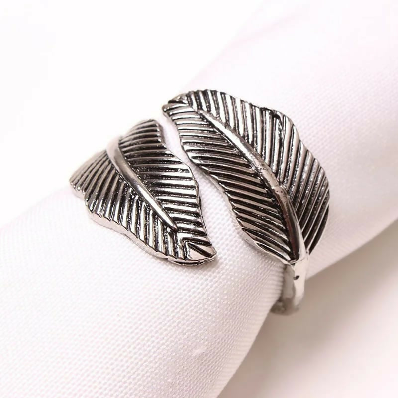 Napkin-Holder-Rings-Creative-Leaf-Silver-Apricot-5798