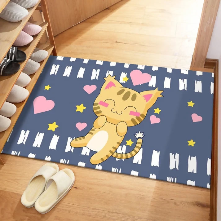 Kids-Anti-Slip-Door-Mat-314-Cartoonic-Cat-Apricot-5305