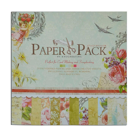 Design #PS016, 12x12inch 25sheets printed patterns scrapbook paper - ValueBox