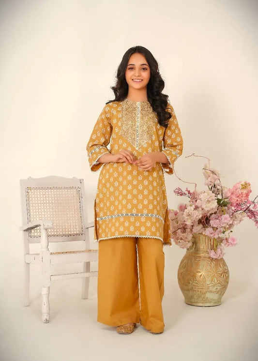 Skin cambric 2pcs shalwar suit for Girls