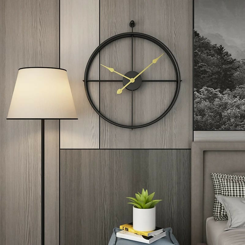 55CM-Metal-Wall-Clock-Black-SA2405-211-Apricot-6210