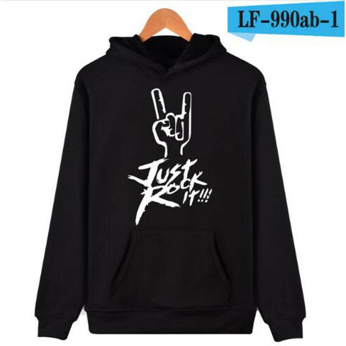 Khanani's Rock it printed fleece hooded hoodies for winters - ValueBox