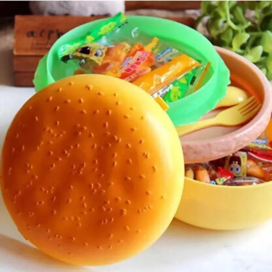 Lunch Box Kids Tiffin Box For School Burger Shaped Meal-it Box Large Lunch Box with portions/Compartments - ValueBox