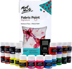 Mont Marte Signature Fabric Paint Set - 20pc x 20ml - ValueBox