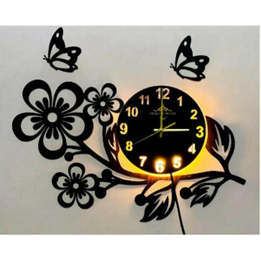 AKW High quality wooden wall clock | Flower shaped wall clock