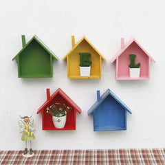 Wooden Wall Hanging Colorful House