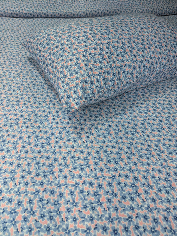 Azure Dots Double Bedsheet - Db193