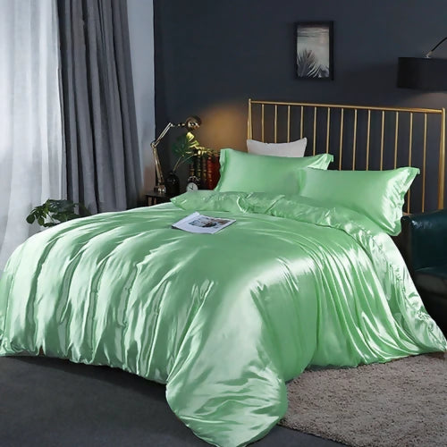 Green Paradise 4 PCS Silk Duvet Cover Set SDC1