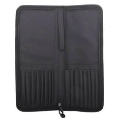 Black Folding Oxford cloth zipper artist brush holder bag case pouch Foldable Paint brush bag/pencil case for Artists - ValueBox