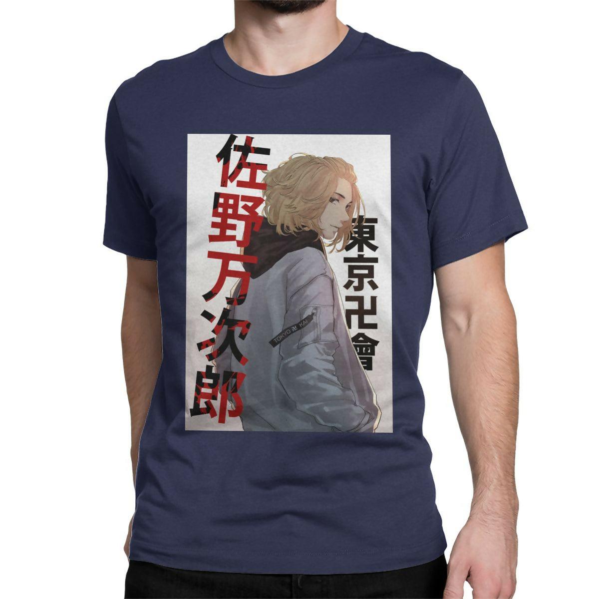 badgeKHANANIS Tokyo Revengers Anime graphic printed cotton short sleeves t shirts for men - ValueBox