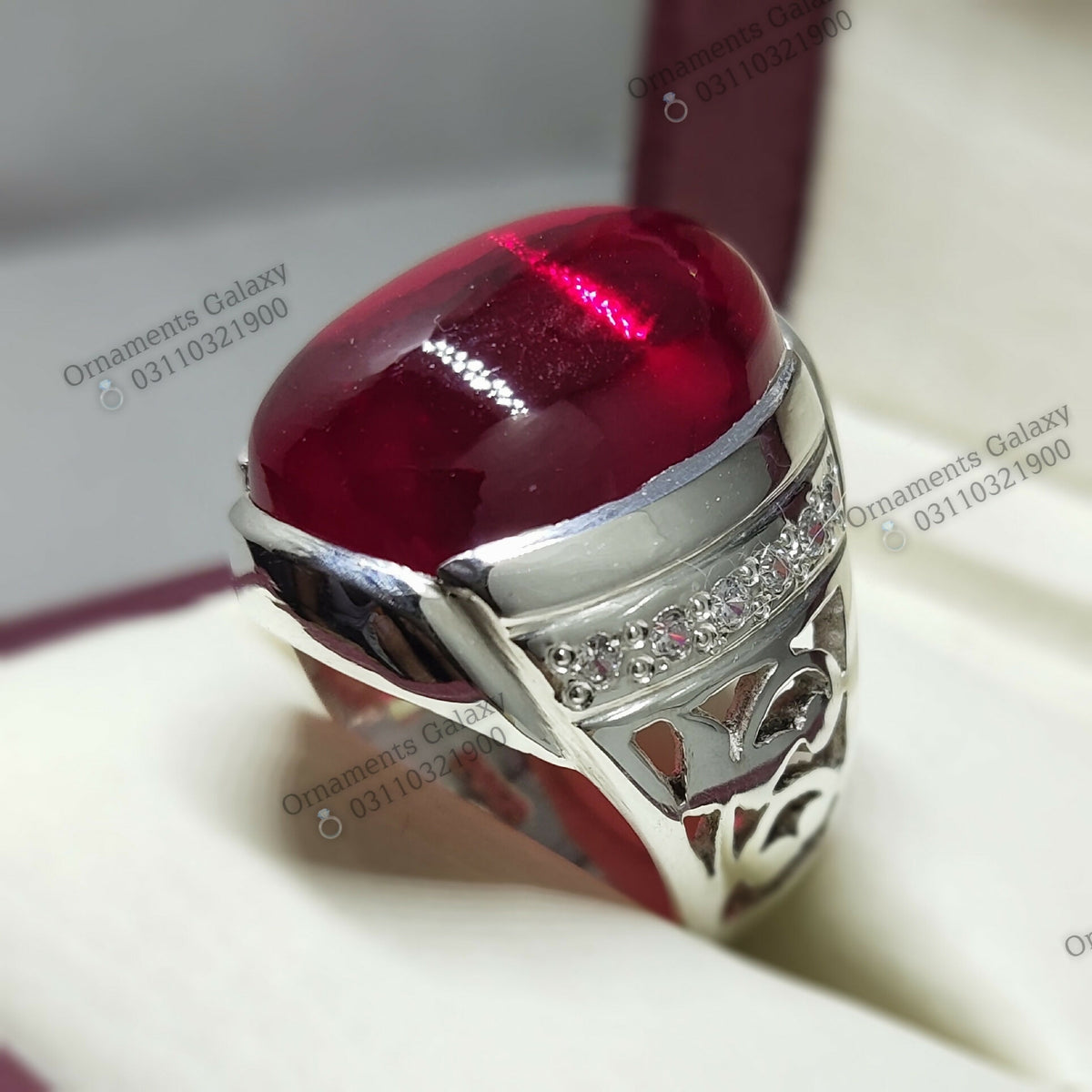 20 CT Blood Red Ruby Ring Deer Red Ruby Ring Fancy Design Sterling Silver 925 Handmade Ring