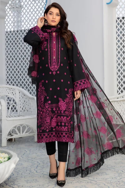 Dastak DK-45 : Embroidered Lawn 3pc - ValueBox
