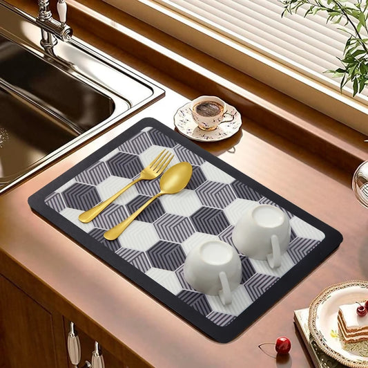 Anti-Slip-Dish-Drying-Mat-Hexagonal-Apricot-8567